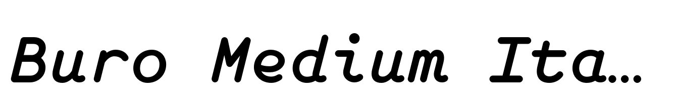Buro Medium Italic